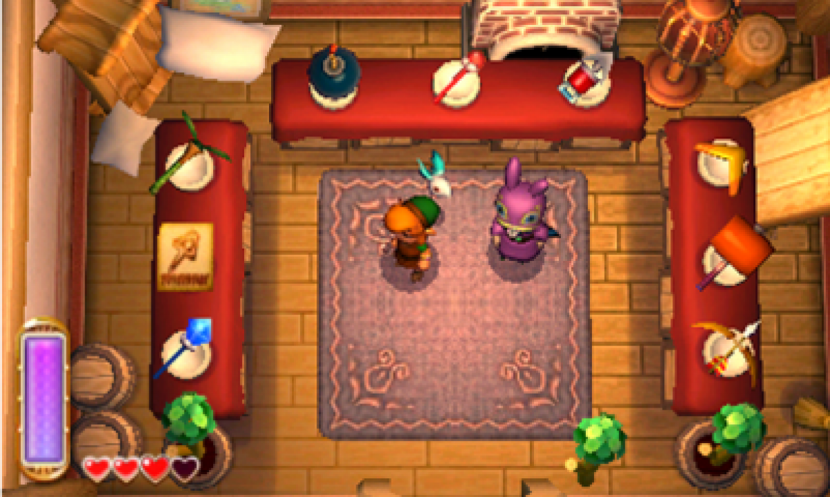 the legend of zelda a link between worlds ingame